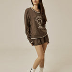 Isabel emblem knit skirt - threetimes