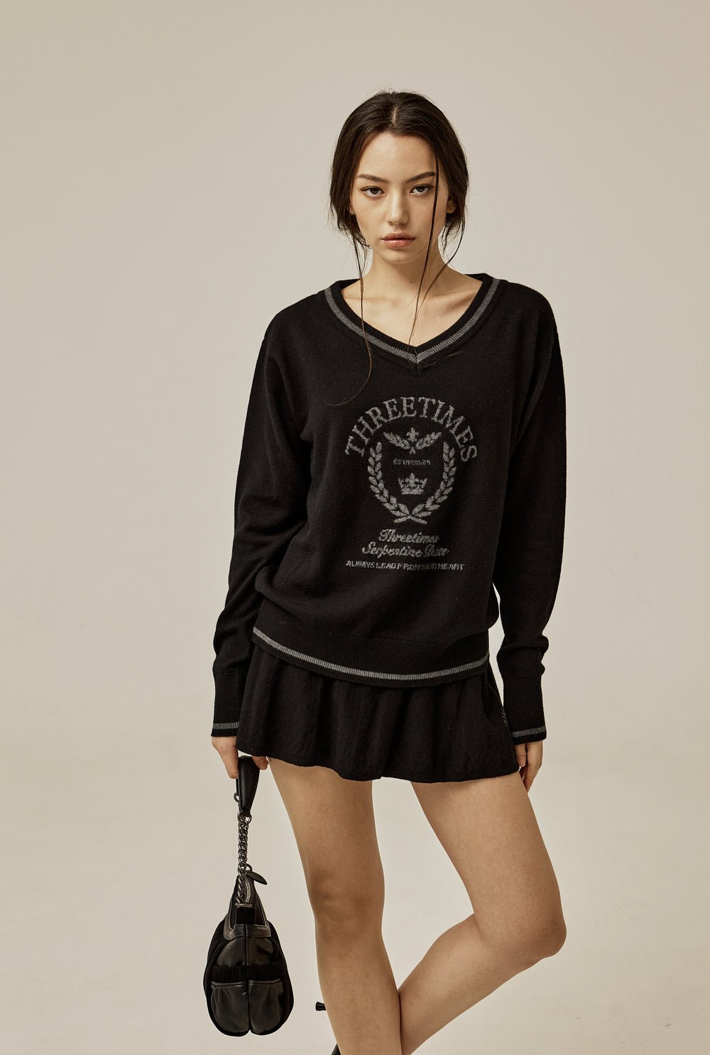 Isabel emblem knit skirt - threetimes