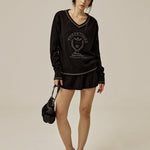 Isabel emblem knit skirt - threetimes