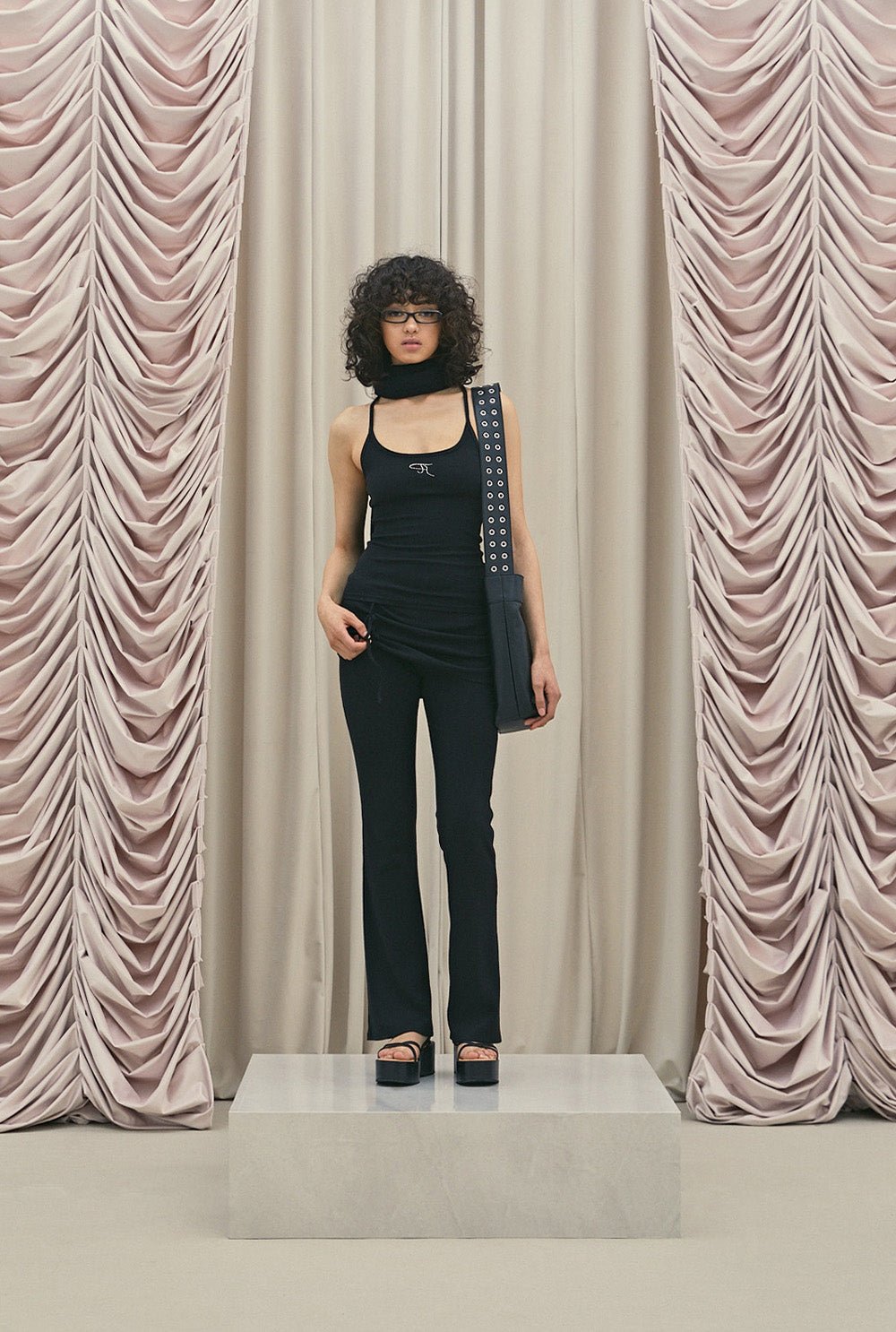 Jewel string bootcut pants - threetimes