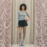 Knit half knee socks - threetimes