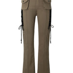 Lace up cargo pants - threetimes