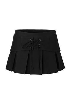 Layered belt skirt - threetimes