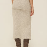 Mocha slit skirt - threetimes