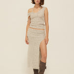 Mocha slit skirt - threetimes