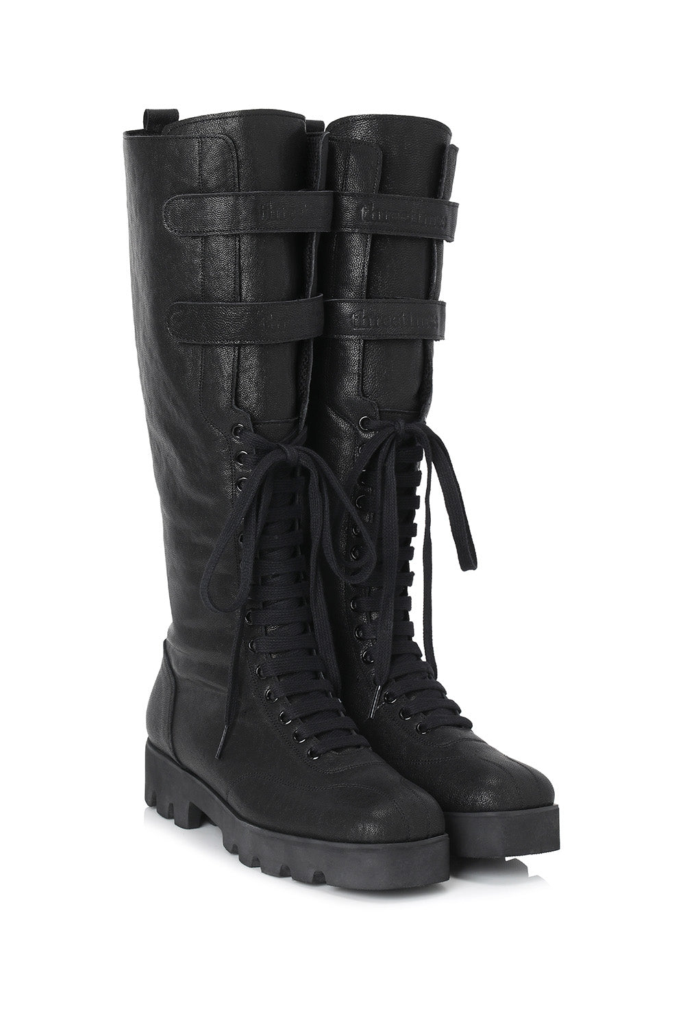 Moto lace - up boots - threetimes