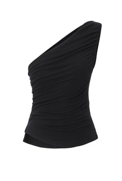 One - shoulder drape top - threetimes