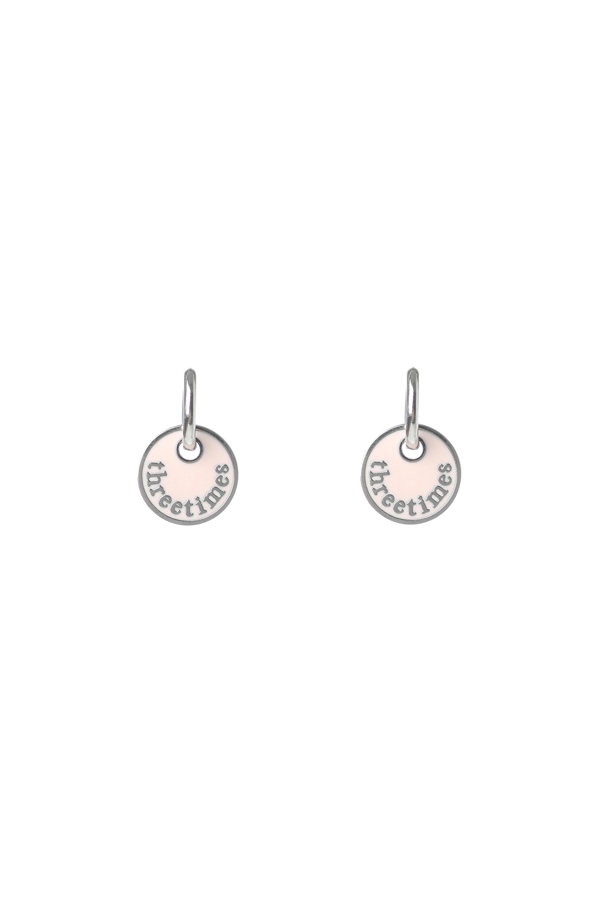 Pink coin earrings - threetimes