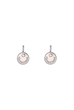 Pink coin earrings - threetimes