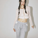 Pocket shirring pants - threetimes