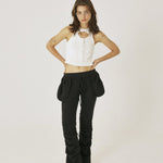 Pocket shirring pants - threetimes