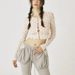 Pocket shirring pants - threetimes