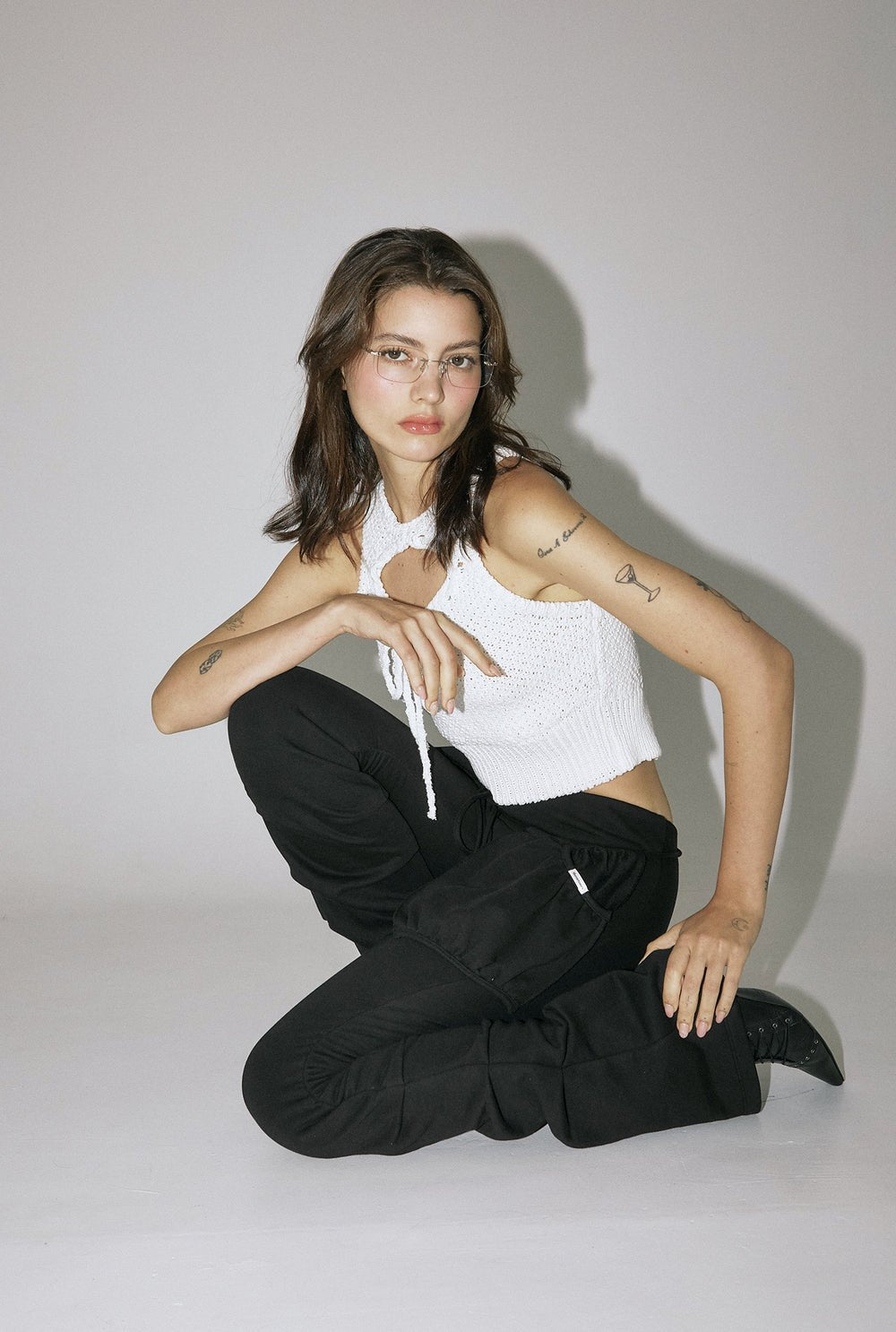 Pocket shirring pants - threetimes