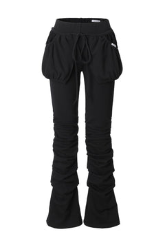 Pocket shirring pants - threetimes