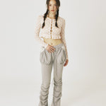 Pocket shirring pants - threetimes