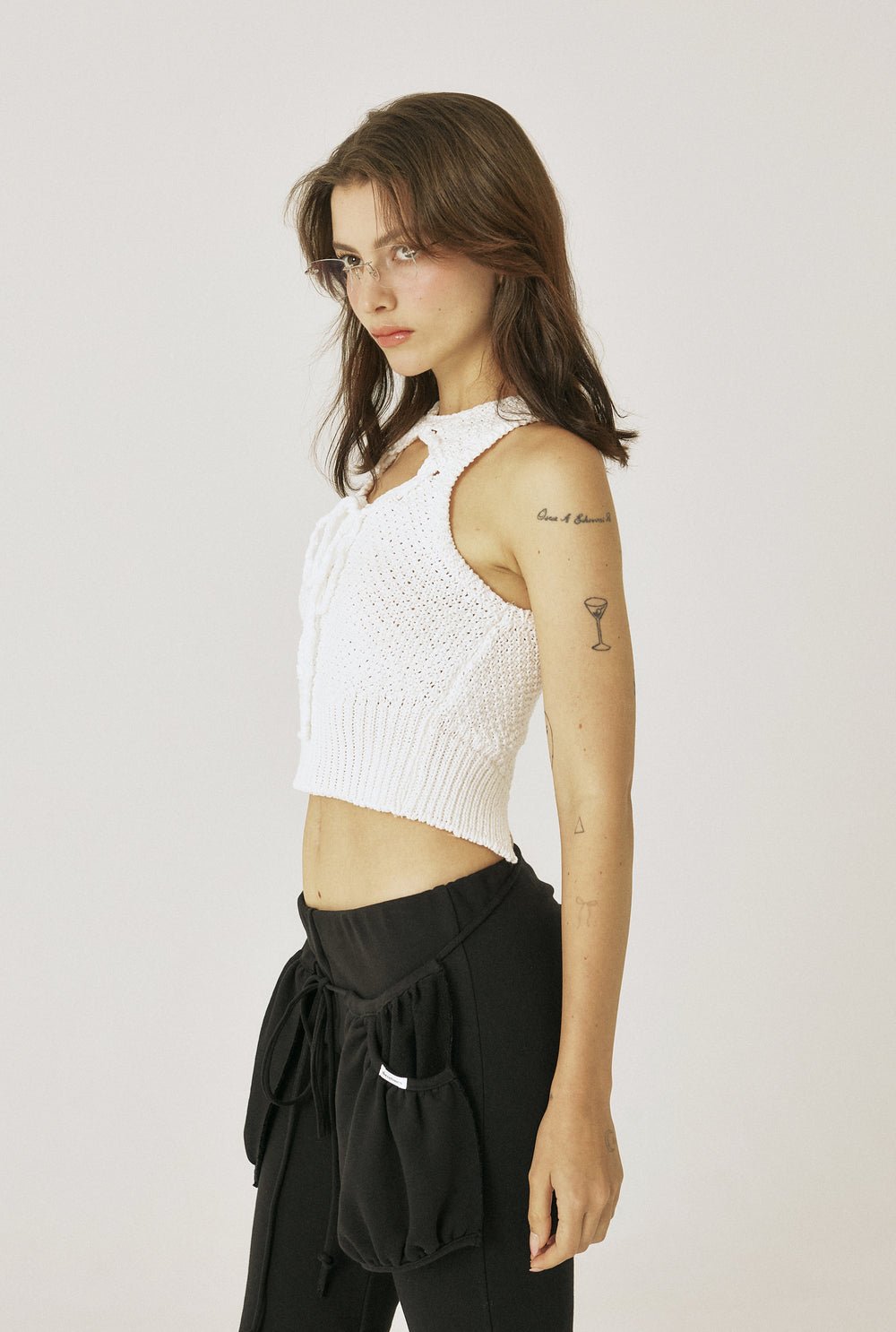 Pocket shirring pants - threetimes