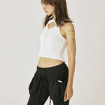 Pocket shirring pants - threetimes