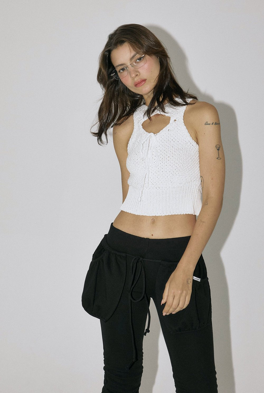 Pocket shirring pants - threetimes