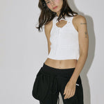 Pocket shirring pants - threetimes