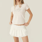 [releasing 06.02 12pm KST] Smocking dream mini skirt - threetimes