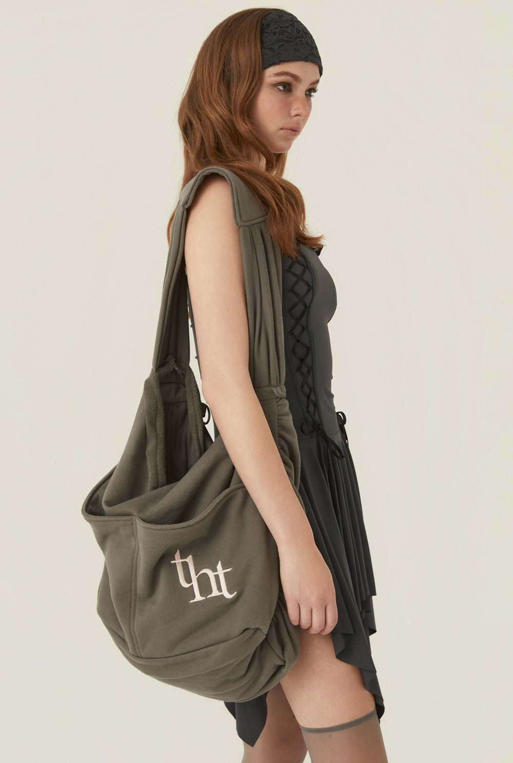 [releasing 06.02 12pm KST] Stretch lace up dress - threetimes