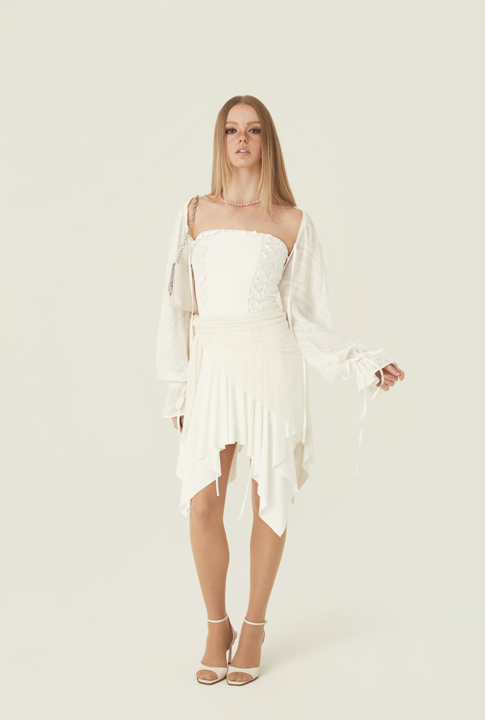 [releasing 06.02 12pm KST] Stretch lace up dress - threetimes