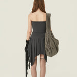 [releasing 06.02 12pm KST] Stretch lace up dress - threetimes