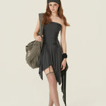 [releasing 06.02 12pm KST] Stretch lace up dress - threetimes