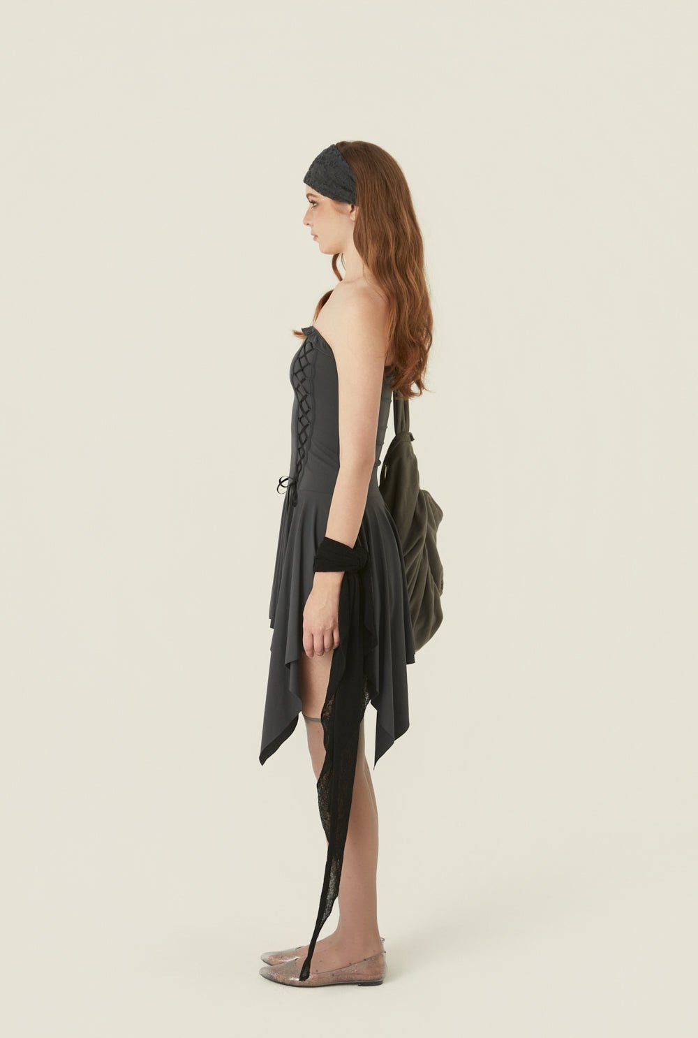 [releasing 06.02 12pm KST] Stretch lace up dress - threetimes
