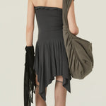 [releasing 06.02 12pm KST] Stretch lace up dress - threetimes