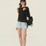 [releasing 06.11 12pm KST] Back slit tie tee - threetimes