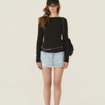 [releasing 06.11 12pm KST] Back slit tie tee - threetimes