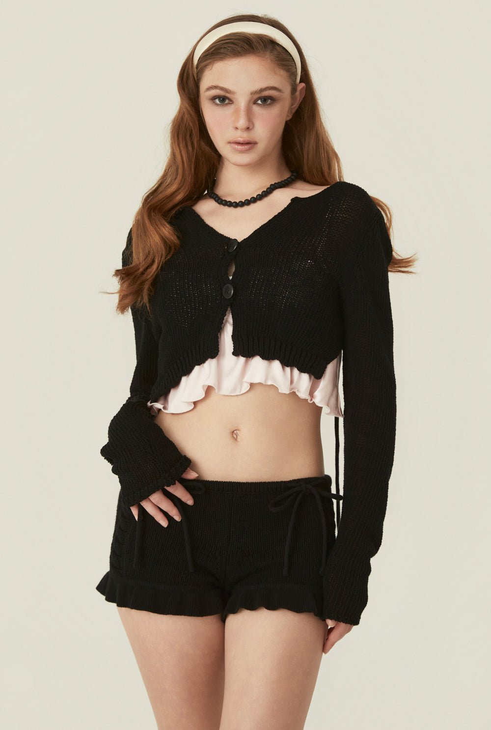 [releasing 06.11 12pm KST] Ribbon tie cardigan - threetimes