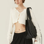 [releasing 06.11 12pm KST] Ribbon tie cardigan - threetimes