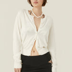 [releasing 06.11 12pm KST] Rough drape mini skirt - threetimes