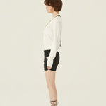 [releasing 06.11 12pm KST] Rough drape mini skirt - threetimes