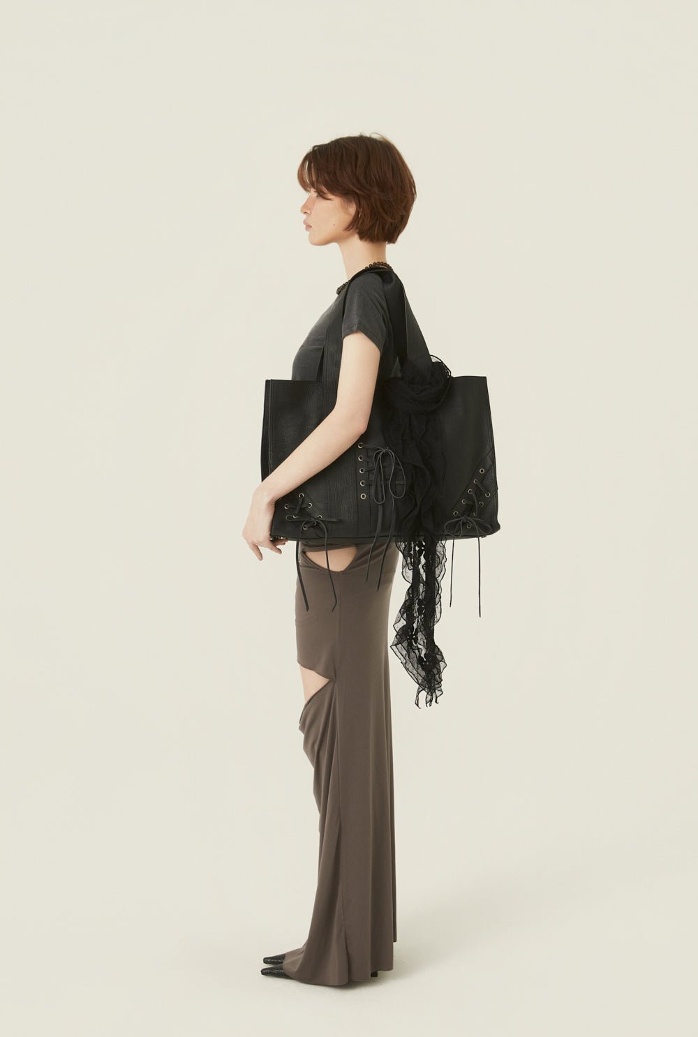 [releasing 06.11 12pm KST] Rough drape skirt - threetimes