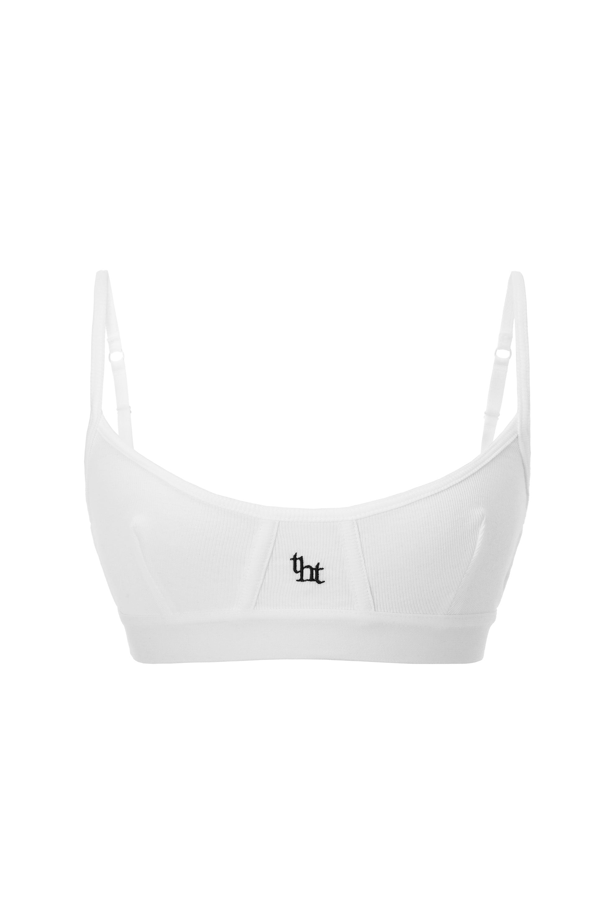 Rib logo bralette - threetimes