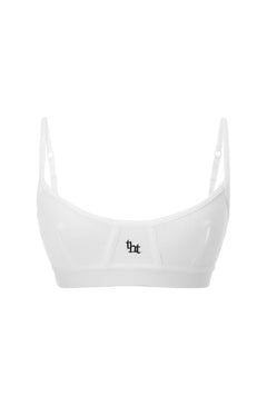 Rib logo bralette - threetimes