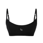 Rib logo bralette - threetimes