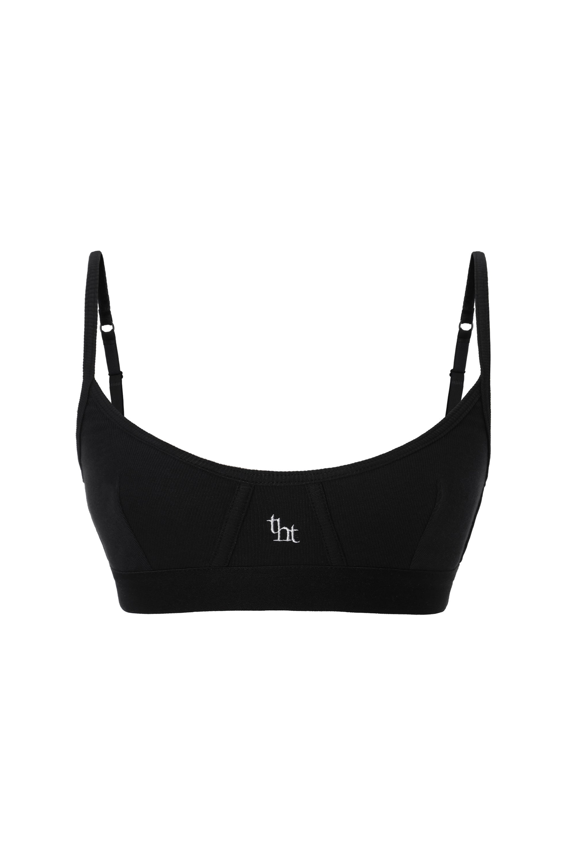 Rib logo bralette - threetimes