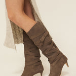 Ribbon suede boots - threetimes