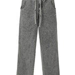 Ruffle baggy jeans - threetimes