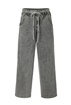 Ruffle baggy jeans - threetimes