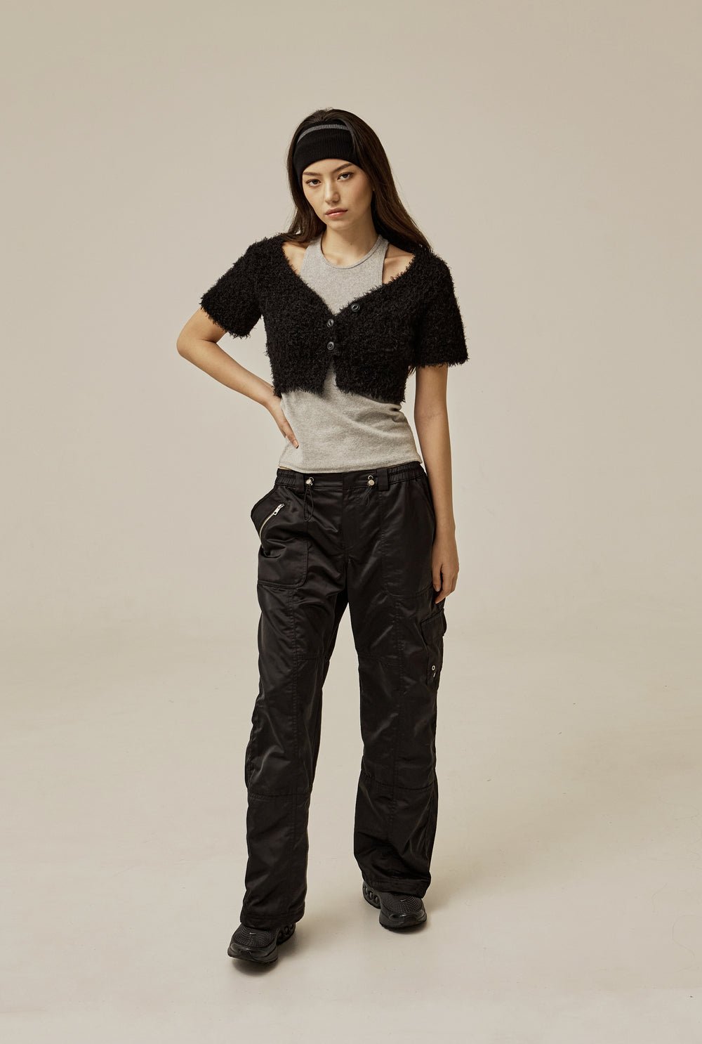 Satin cargo pants - threetimes