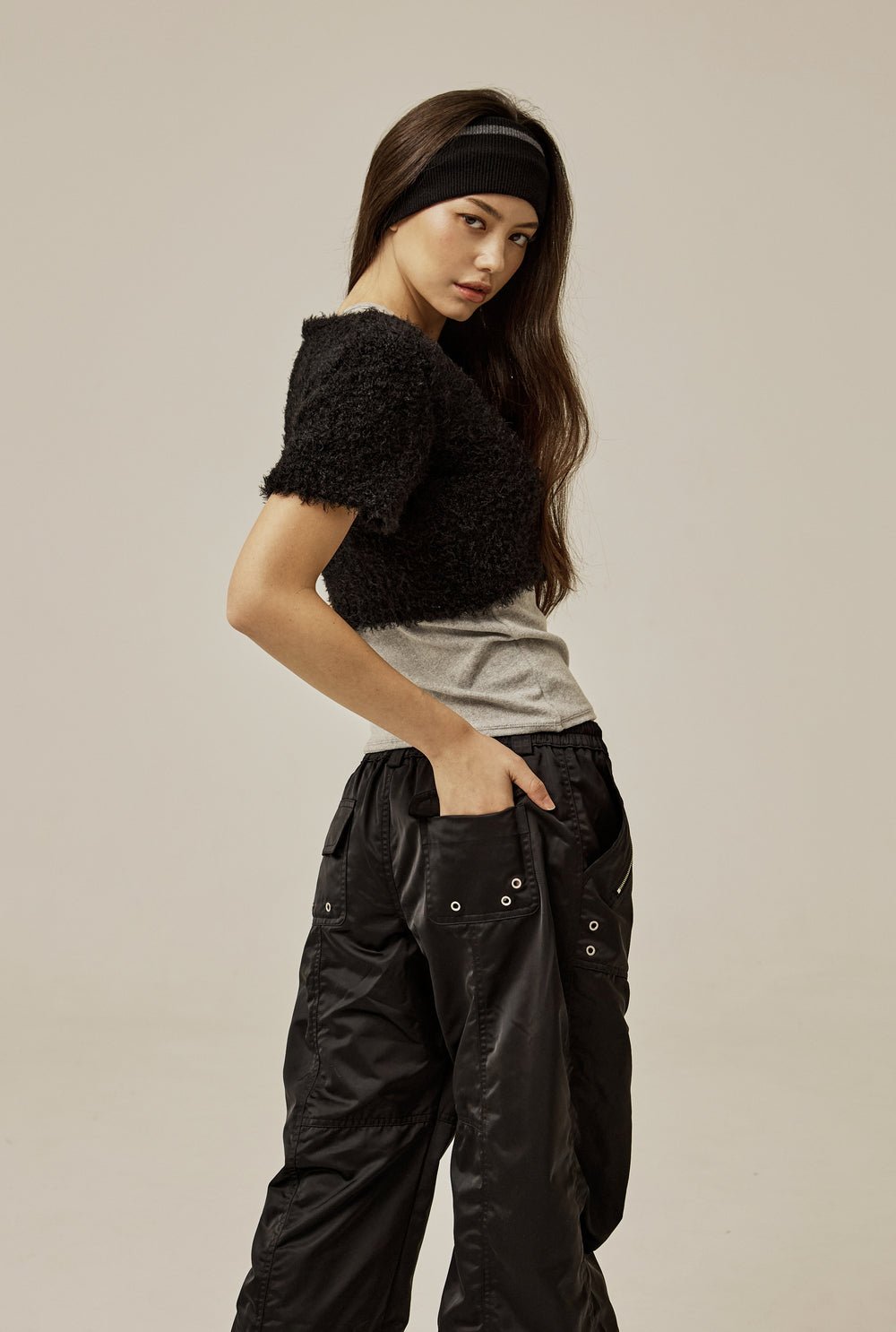 Satin cargo pants - threetimes