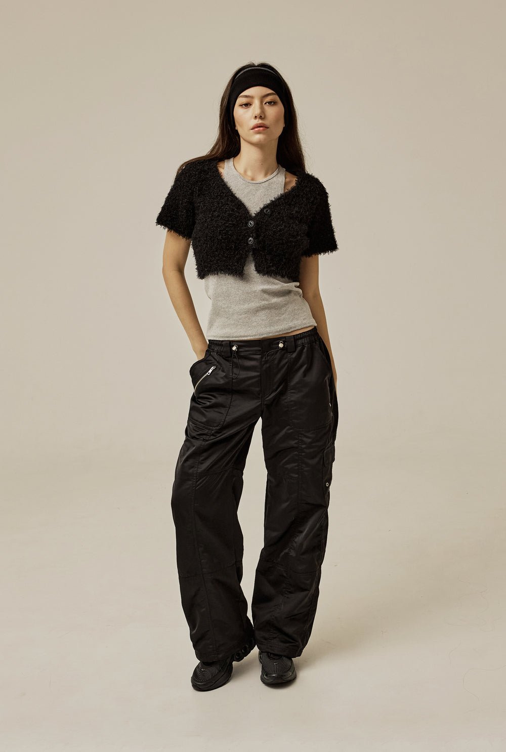 Satin cargo pants - threetimes