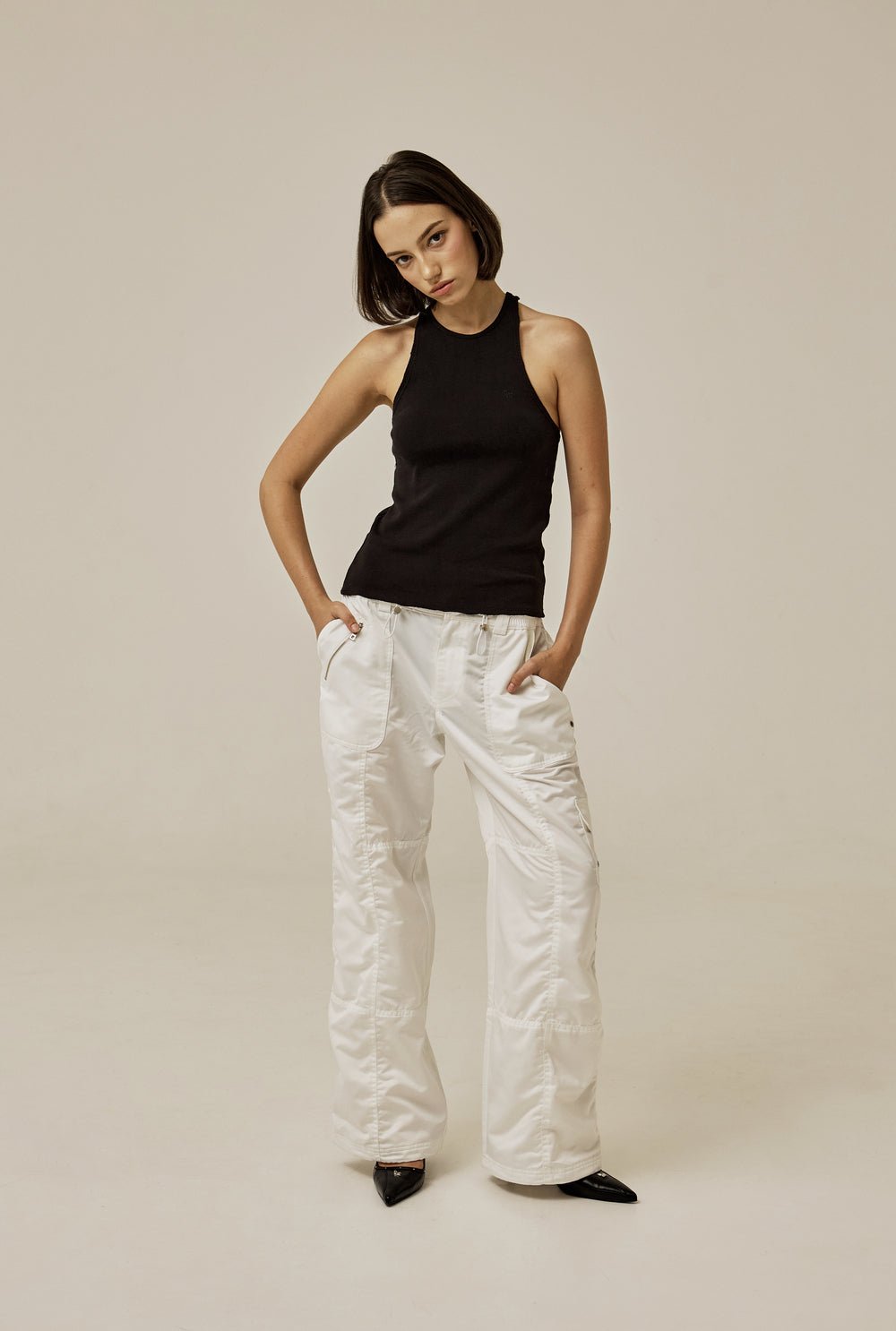 Satin cargo pants - threetimes