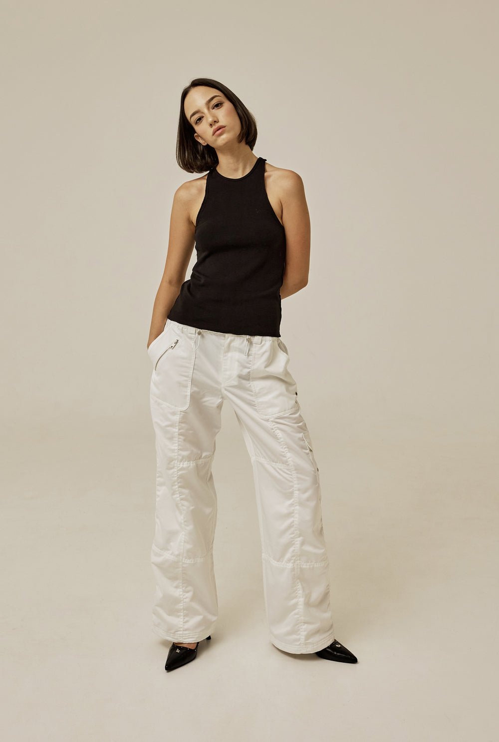 Satin cargo pants - threetimes