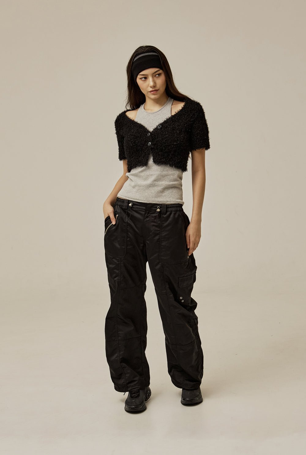 Satin cargo pants - threetimes